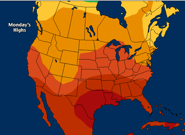 High Temps Across the USA